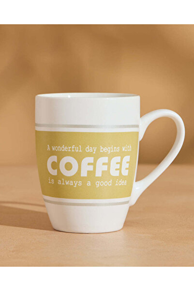 REDTAG كوب قهوة أصفر مطبوع