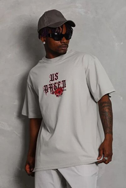 Hiccup Janes Oversize Back Print Crew Neck Long T-Shirt