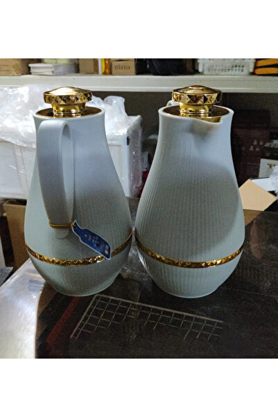 TrentonGCC Premium 1 Liter Water Jug Set (2 Pcs) with Gold Embossed Lid, Hand...