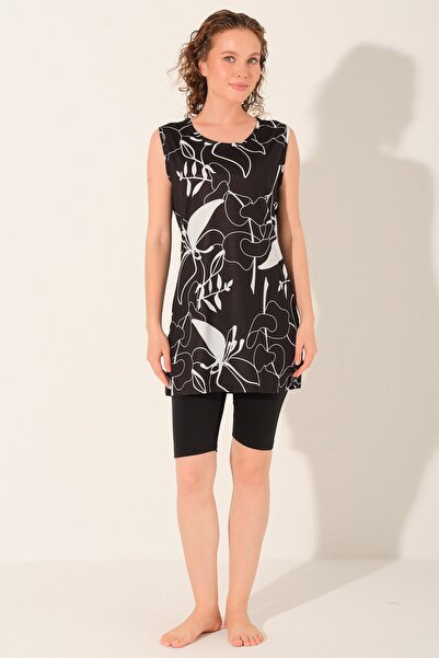 ALFASA Μαγιό με σχέδια και μηδενικά μανίκια, μισοκαλυμμένο - ALF26809