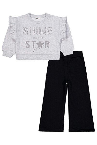 Civil Girls Shıne Star Baskılı 2-5 Yaş Eşofman Takımı - Gri 4-5 Yaş