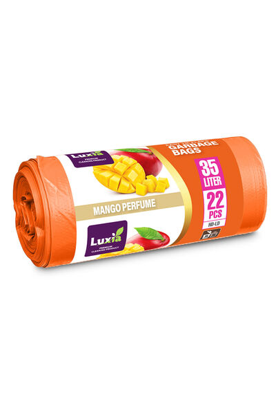 Luxia garbage bags with handles 35L 22 pcs/roll HD-LD orange mango scent
