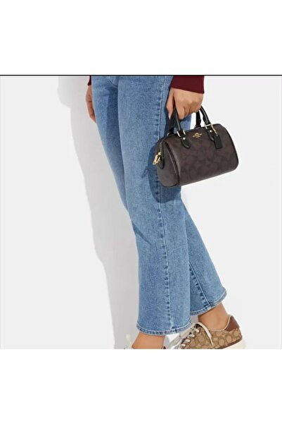 coachoutlet حقيبة يد كلاسيكية عتيقة مزينة بالزهور وحقيبة كروس بودي