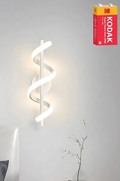 Ömür Avize Model Pilli Tak Çalıştır beyaz Led Aplik Pil Dahil Yatak Odası Salon