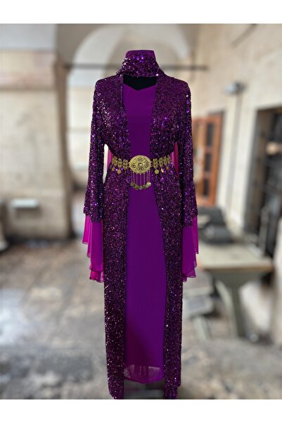 MODA Yöresel Kaftan Abiye Şal Ve Kemer Dahil