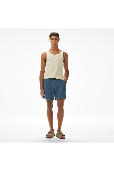 Calvin Klein Towelling Erkek Mavi Şort