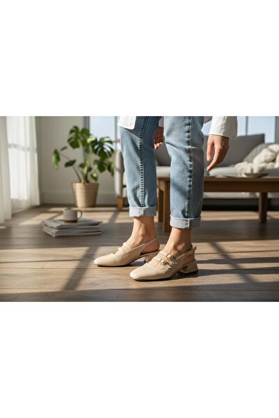 mersin md tekstil Women's Double-Strap Ballet Flats