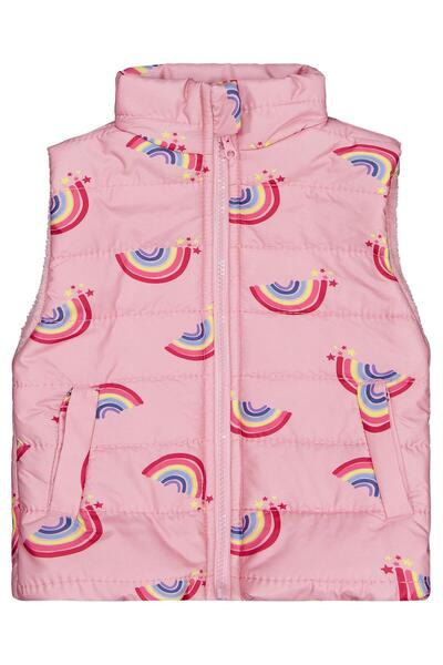 Civil Girls سترة مطبوعة بألوان قوس قزح للأعمار من 2-5 سنوات - وردي للأعمار من...