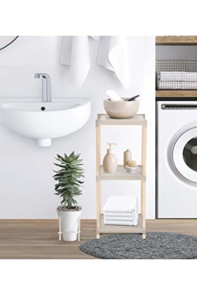 Generic أرفف بلاستيكية متعددة الأغراض تثبت على الخشب - ثلاث طبقات