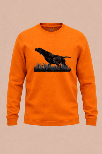 WİDİ Outdoor Hunting Kurzhaar Dog 100% Cotton Regular Fit 3 Thread Winter Swe...