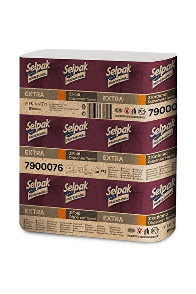 Selpak Professional Extra Z Fold Dispenser Towel 200Pcs 12 Pieces