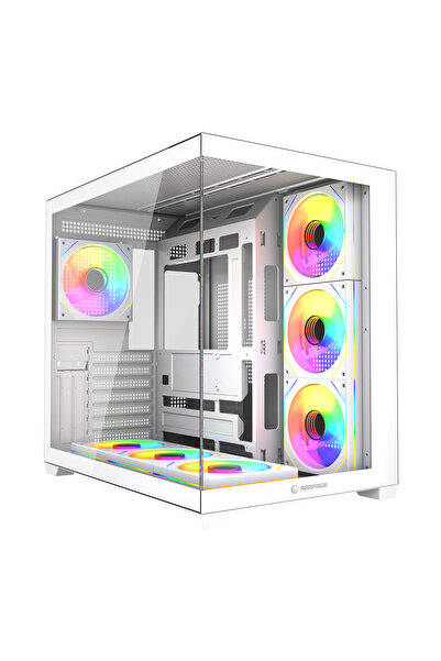 Rampage ARES Temperli Camlı 750W 80 Plus Bronze Beyaz 7*12cm ARGB Fan ATX Mid...