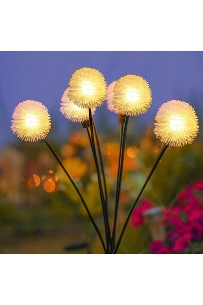 Choice 6 مصابيح LED تعمل بالطاقة الشمسية على شكل زهرة الهندباء، 6 مصابيح LED ...