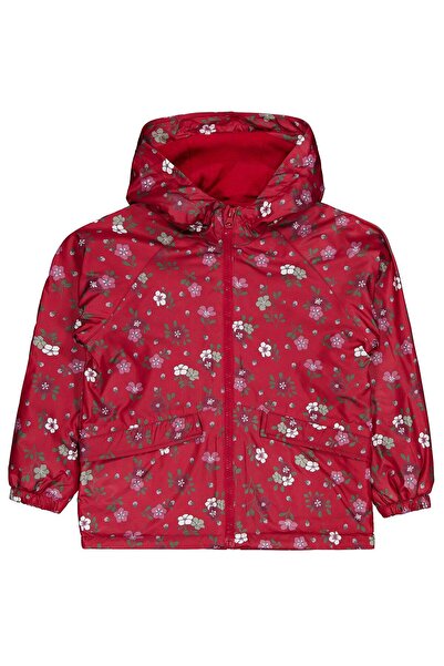 Civil Girls Flis paket Cvetni dezen kabanica za 6-9 godina - tamnocrvena 6-7 ...