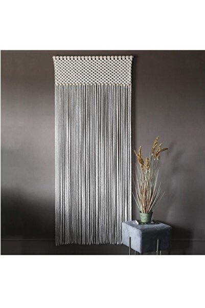 AslanButik Makrome Perde Ahşap Boncuklu