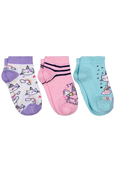 Civil Girls Dreamer 3'lü 2-12 Yaş Kız Patik Çorap - Standart 8-9 Yaş