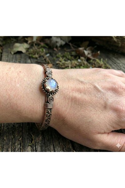 WONDi Kristal Kuvars Taşı Bakır Bileklik