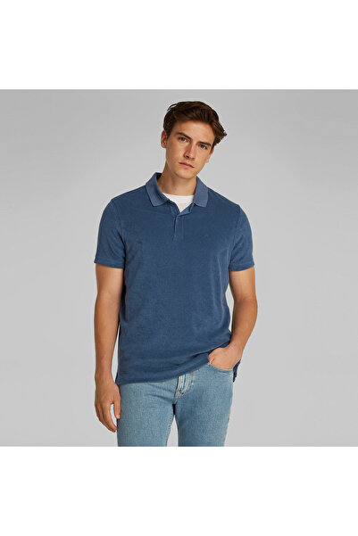 Calvin Klein Towelling Erkek Mavi Polo