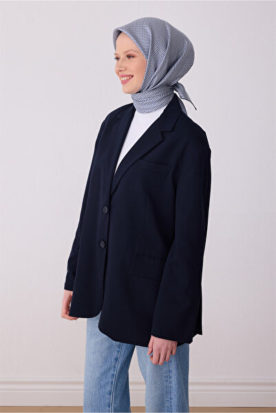 Belli Blue Monogram Pattern 100% Twill Silk Scarf 4321-56