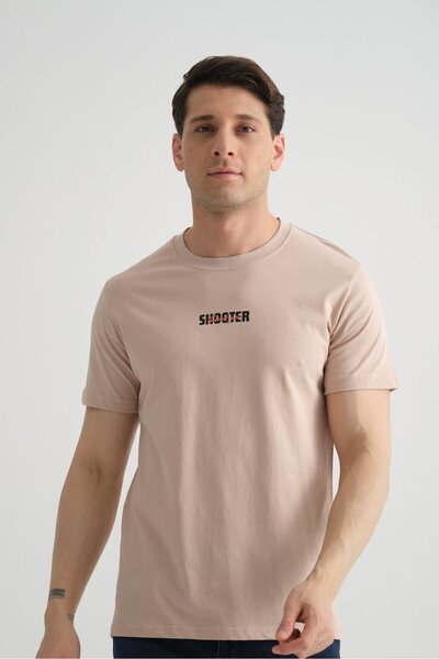 Shooter Sportswear Stone Minimal Printed Cotton Fabric Standard Fit Baby Blue...