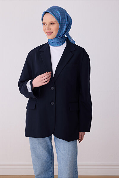 Belli Eșarfă neagră cu model clasic, 100% mătase twill 4317 - 50