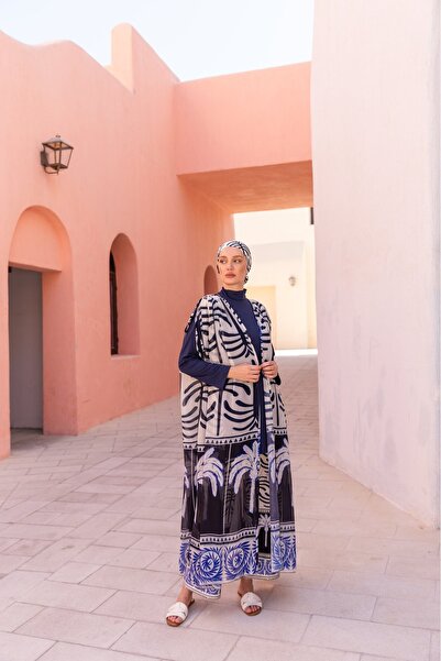 ALFASA Long Pareo with Gathered Shoulder Detail - Alf7145