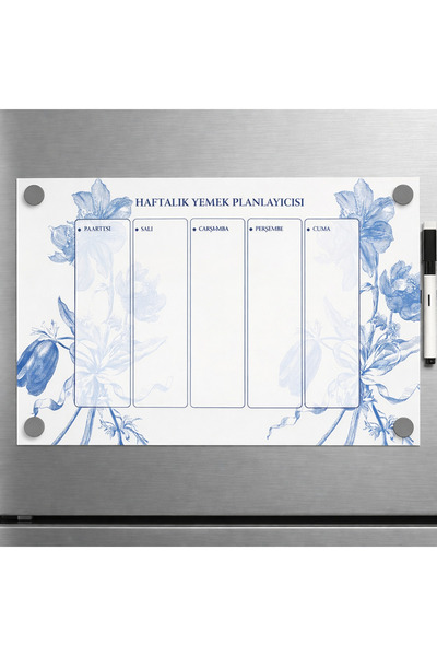 lookatelier Haftalık Yemek Menüsü Planlayıcısı, Mıknatıslı Buzdolabı Yemek Çi...