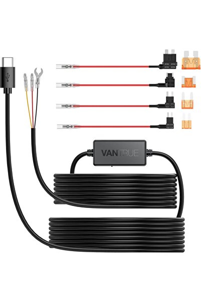 VANTRUE Hardwire Kit for Dash Cam with USB Type C Port 12V 24V to 5V