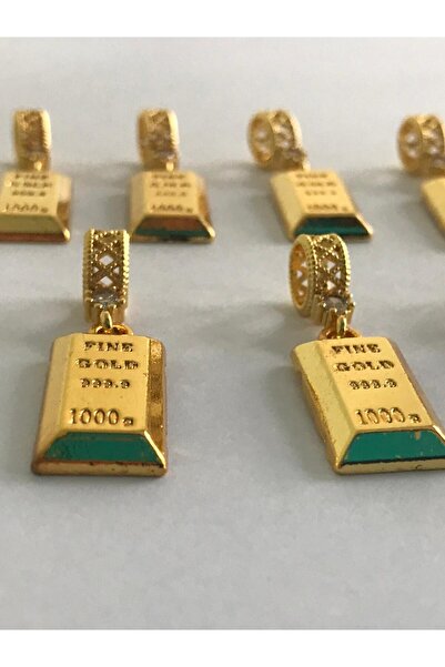 Masal Takı Tasarım Külçe paslanmaz çelik külçe kolye ucu