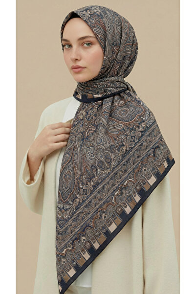 Karaca Βαμβακερό κασκόλ με έθνικ σχέδιο 120*120 εκ.