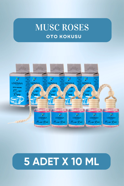 Lorinna Paris Musc Roses Parfümlü Oto Kokusu 5x10 ml