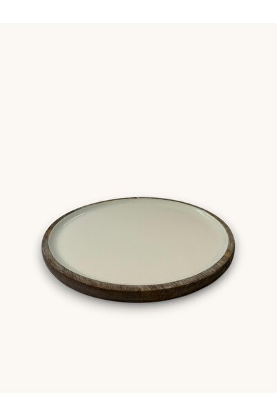 FARALYAHOME Mango Wood 25X2 cm Serving Plate Presentation Plate