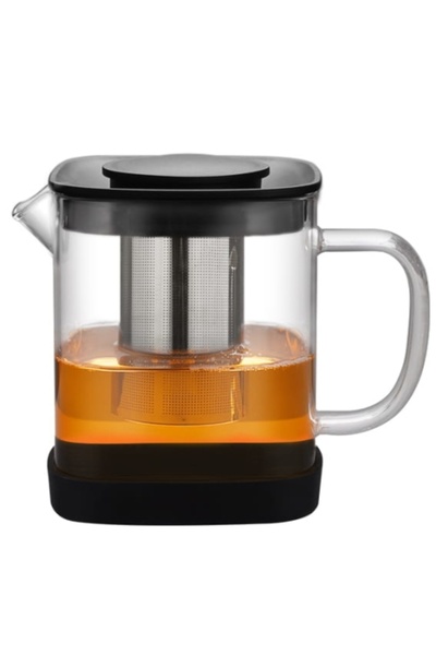 Kamille Teapot, 600 ml, stainless steel/glass, 10 x 9.5 cm