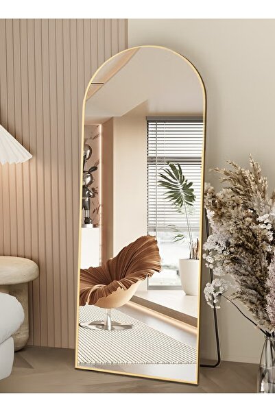 Mtanvxay 80x180cm Large Full Length Mirror Modern Arched Iron Frame Floor Sta...