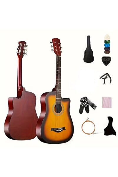 MegArya 38 Inch Beginner Guitar Combo (sunburst)