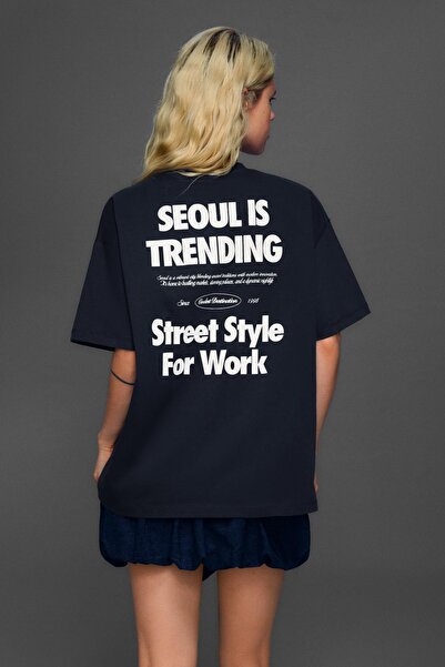 Bershka Kısa kollu baskılı tişört