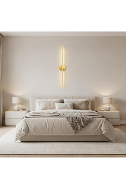 Elizim Home Lighting Çubuk Ledli Gold Şarjlı Aplik