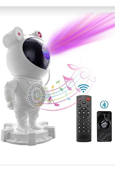 monthiron astoronot gece lambası bluetooth hoparlör galaxy gökyüzü yansıtma k...