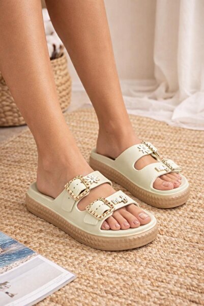 MODAONN Премиум вид: дамски пантофи с капси с камъни и флорални мотиви