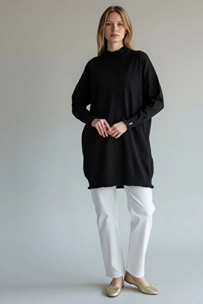 Invee Viskon Triko Tunik - Siyah