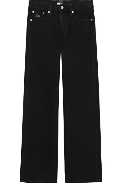 Tommy Hilfiger Kadın Orta Bel Düz Kesim Siyah Jean EI4087