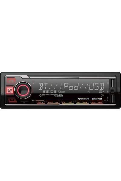 Edison ED-BT7851IC Oto Teyp MP3 Çalar/FM Radyo/USB/AUX/SD/BT/2 Amfi Çıkış/4*6...