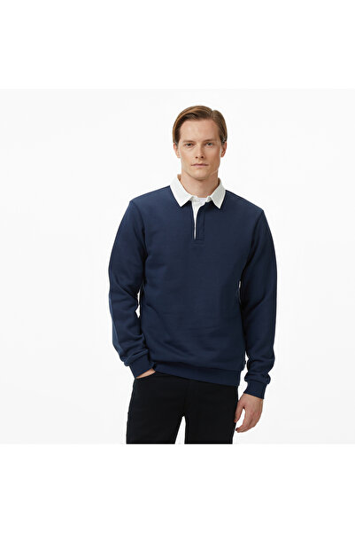 Nautica Erkek Lacivert Uzun Kollu Polo Yaka T-Shirt