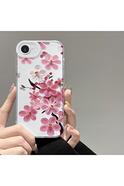 ARTISHELL iPhone 16e Uyumlu Kelebek Çiçek Desenli Şık Saydam Silikon Telefon ...