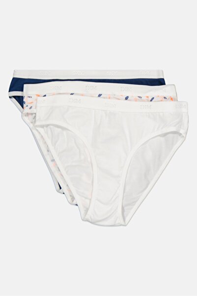 DİM Kids Girl 3 Packs Graphic Print Briefs, Multicolor