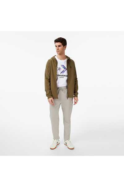 Converse Star Chevron Baskılı Erkek Oversize Fit Gri Eşofman Altı