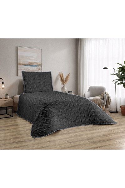 d'niss home touch of nature in your home غطاء سرير مفرد من زيكزاك مكون من قطعتين