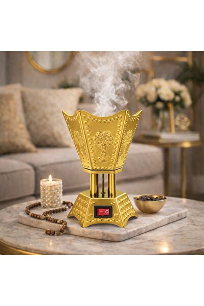 Biki Electric incense burner, 40 watts, size 17.8 x 11 x 9 cm, gold color