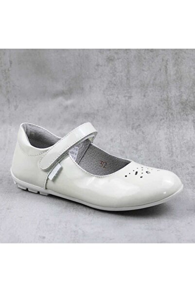 tino Balerini usori , de copii , din piele naturala 1862-ALB/U