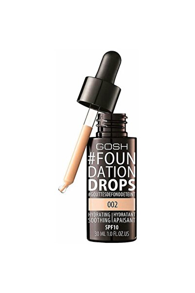 GOSH , Drops, Liquid Foundation, 002, Ivory, SPF 10, 30 ml
